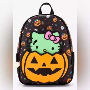 Her Universe Hello Kitty Zombie Pumpkin Glow In The Dark Mini Backpack BNWT
